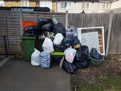 Flat clearance team removing items from a flat in Plaistow