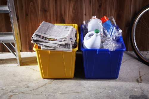 Business premises with clean waste disposal